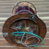 360 Degree Copper Red Fresnel Lens Navigation Light-wiring photo