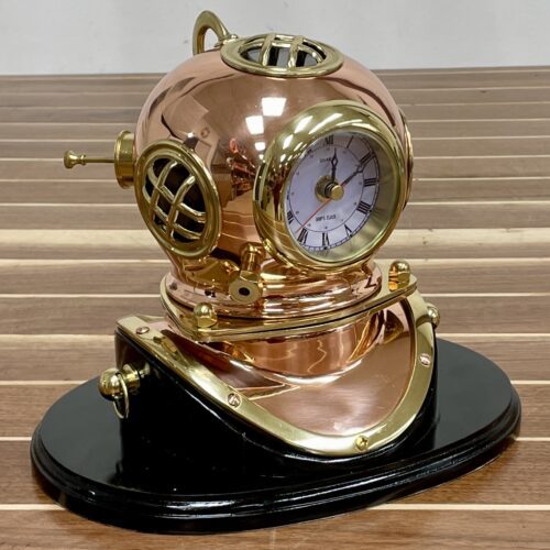 Copper And Brass Mark V Morse US Navy Diving Helmet Clock