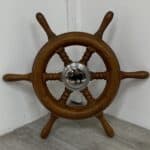 17" Wooden Wheel With Chrome Hub