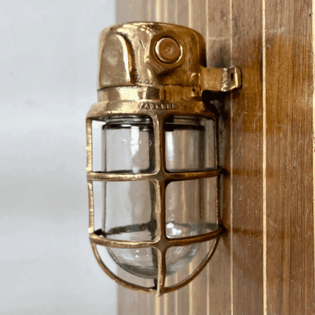 Pauluhn Red Brass Bulkhead Light (7) Pauluhn Red Brass Bulkhead Light -alternate side angle