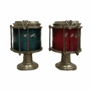 Red And Green Fresnel Lens Post Lights Set