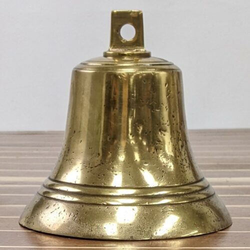 ITEM #F16-08: Small Brass Ships Bell (7.75" Tall)