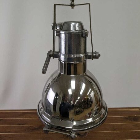 Stainless Steel Spotlight Converted to Pendant Light with chain 04 Stainless Steel Spotlight Converted to Pendant Light with chain 04