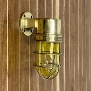 Yellow Globe Solid Brass Dock Light