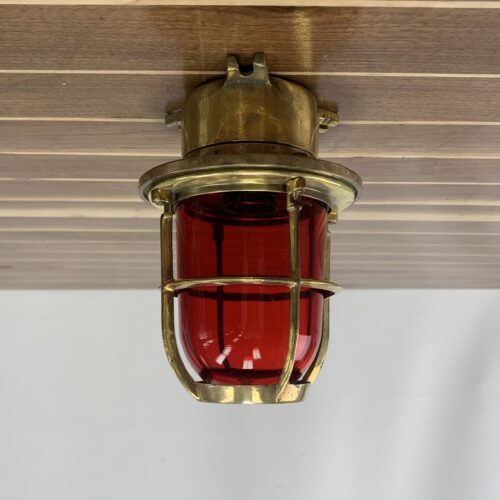 Small Red Globe Ceiling Light