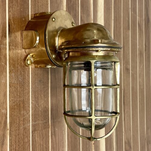 Authentic Red Brass Nautical Wall Sconce 1-23