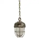Chain Hanging Light Brass Acorn Pendant