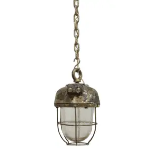 Chain Hanging Light Brass Acorn Pendant