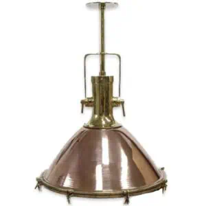Extra Large Nautical Copper and Brass Pendant Light