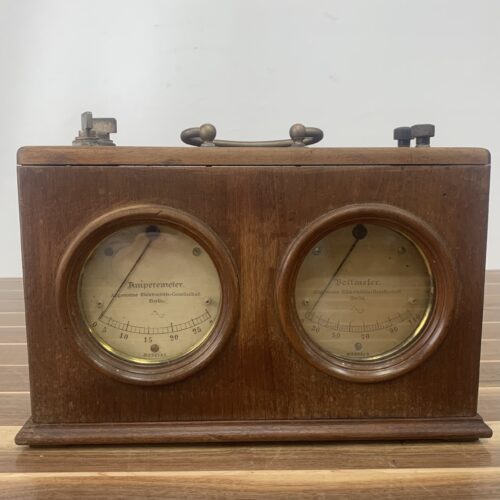 Vintage German Electrical Amperemeter And Voltmeter