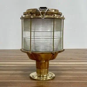 Kockums Tranberg Clear Fresnel Lens Post Light - White