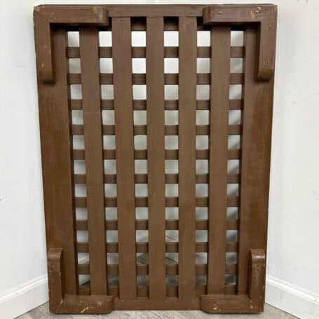 Vintage Wood Grate B (3) Back view of a nautical wooden grate with risers.
