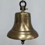 Brass Ship's Bell Offshore Tugboat Bell Temasek Laut 1991 Side Left