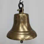 Brass Ship's Bell Offshore Tugboat Bell Temasek Laut 1991 Side Right