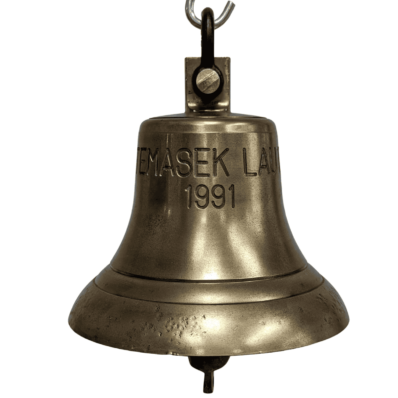 Brass Ship's Bell Offshore Tugboat Bell Temasek Laut 1991 Main Image