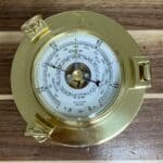 Brass Porthole Weather Prediction Barometer