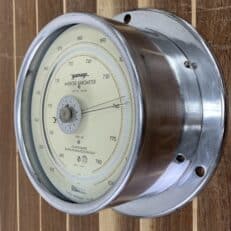Vintage Stainless Steel Yanagi Aneroid Barometer