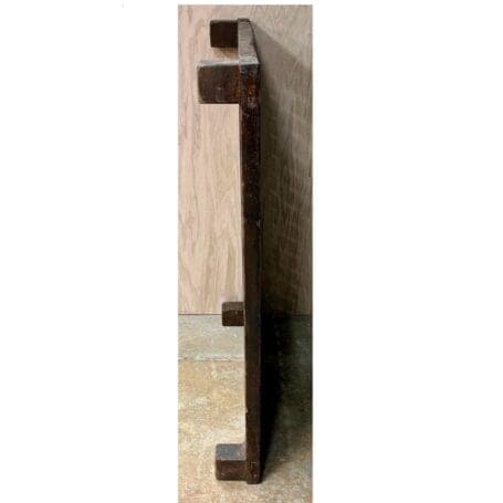Large Vintage Wood Grate - 41x32 Rustic Salvaged Piece (3) Side view of a salvaged rustic wood grate, perfect for repurposing.