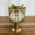 Nautical brass deck mounted fixture with recycled metal housing