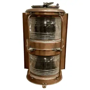 Vintage Copper Double-Stack Ship Light main view
