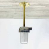 Aluminum Pendant Ceiling Light With Brass Down Rod