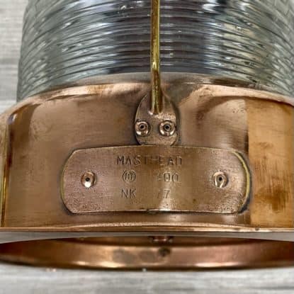 225 Degree Copper Clear Fresnel Lens Navigation Light - You Choose Wiring