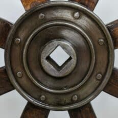 Wooden 42" Ship's Wheel with Brass Trim