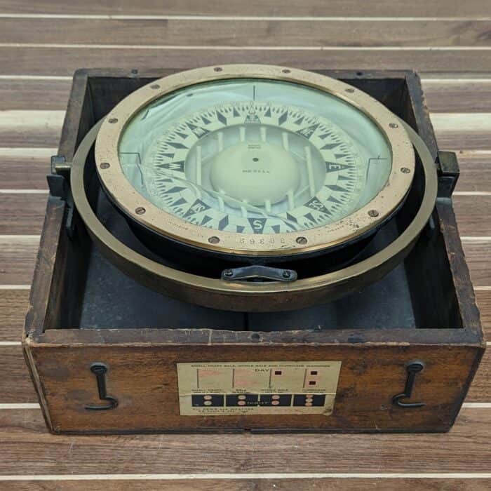 Brass E.S Ritchie And Sons Magnetic Compass 01