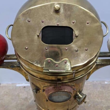 Brass Osaka Works Binnacle with Cassens and Plath Brass Compass 05 Brass Osaka Works Binnacle with Cassens and Plath Brass Compass 05