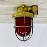 Cast Brass Red Nautical Ceiling Light (3)