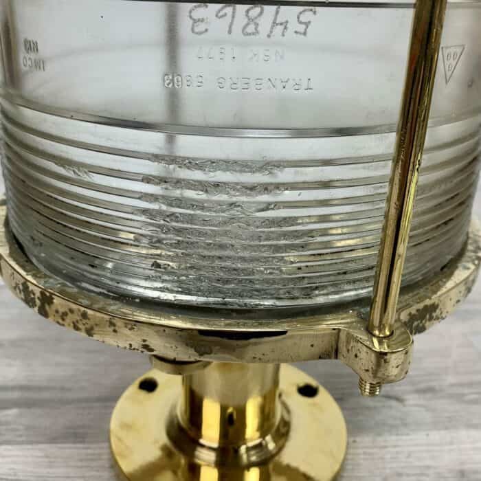 Clear Neon Yrsar Brass Post Mounted Navigation Light