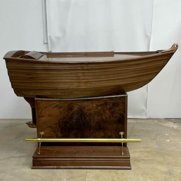 Custom Handmade Walnut Boat Bar - One Of A Kind