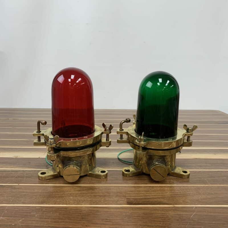 Red And Green Nautical Navigation Light Set