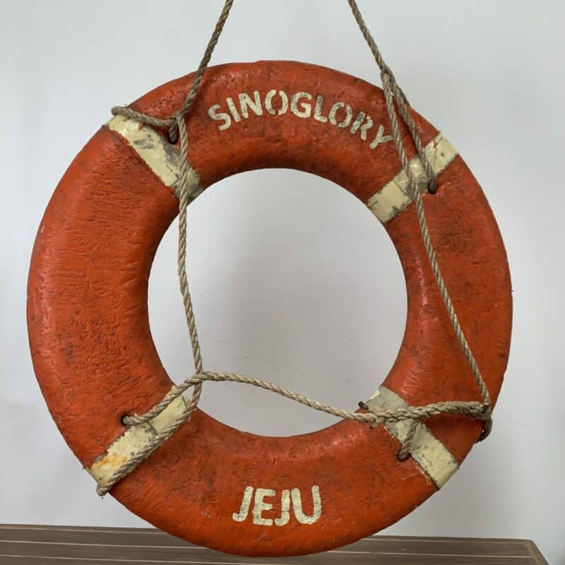 Vintage SINOGLORY JEJU Ship Salvaged Life Ring