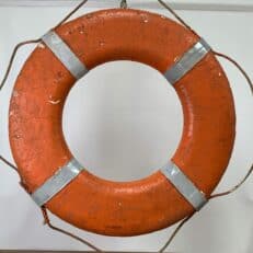 Salvaged Nautical Plain Orange Life Ring
