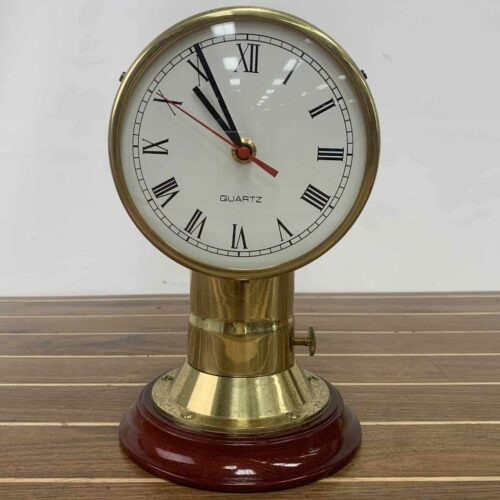 Vintage Quartz Clock In A Brass Cowl Vent