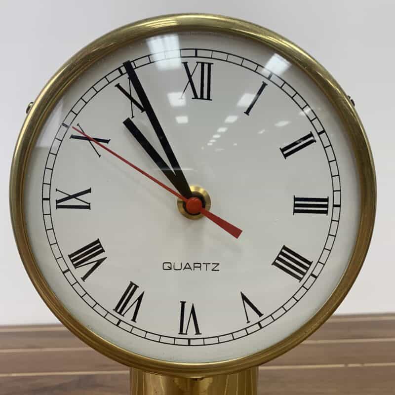 Vintage Quartz Clock In A Brass Cowl Vent