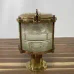 Salvaged Brass Post Mounted Navigation Light side view with thumb screw