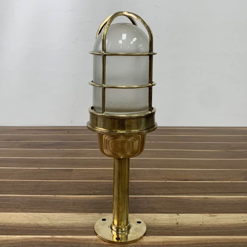 Polished Brass Reclaimed Ceiling Light - Frosted Globe