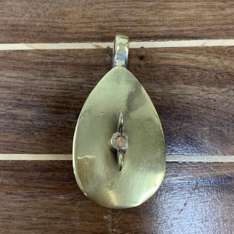 Vintage Brass Pulley With Wingnut
