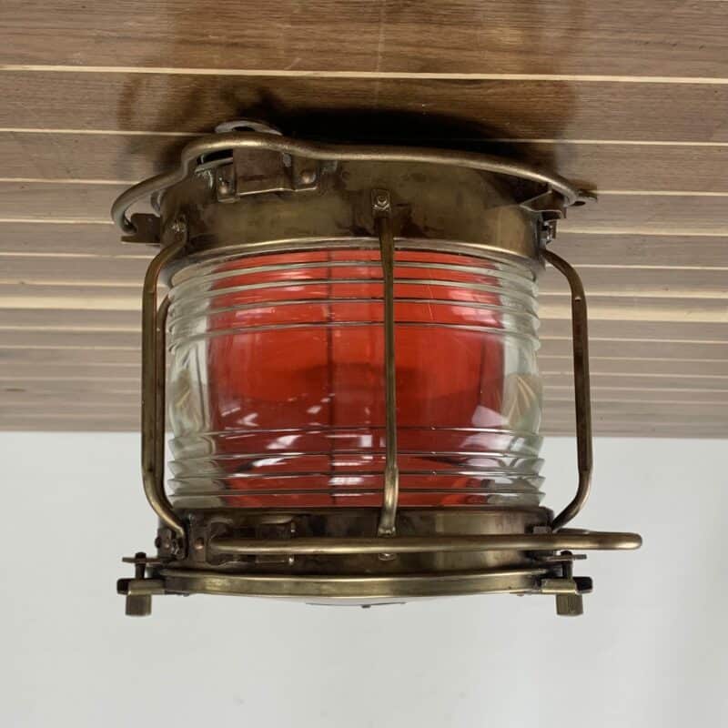 Vintage Clear Glass With Red Insert Running Light