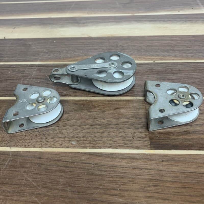 ITEM #P12-02A Set Of Three Stainless Steel Schaefer Pulleys