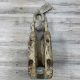 Heavy Weathered Wood Block Pulley