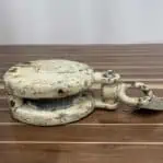 Vintage One Rope Wood Block Pulley Painted White