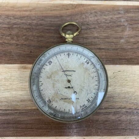 ITEM #P15-05 Short & Mason Compensated Tycos Pocket Barometer 01 Short & Mason Compensated Tycos Pocket Barometer