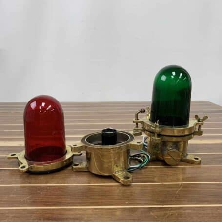 ITEM #P3-22 Red And Green Nautical Navigation Light Set 01 Red And Green Nautical Navigation Light Set