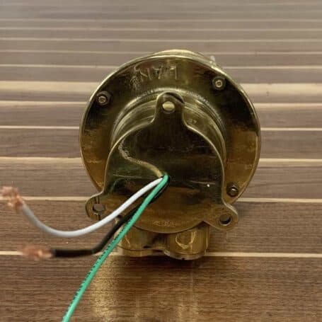 ITEM #P3-49B Vintage Brass Ceiling Light With Tinted Blue Glass Globe 01 Vintage Brass Ceiling Light With Tinted Blue Glass Globe