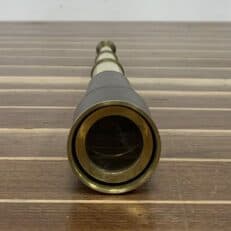 Vintage Monocular Brass And Leather Telescope