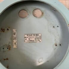 ITEM #P4-07J Vintage Light Blue Slave Clock 04