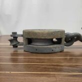 Vintage Oval Shaped Wood Pulley
